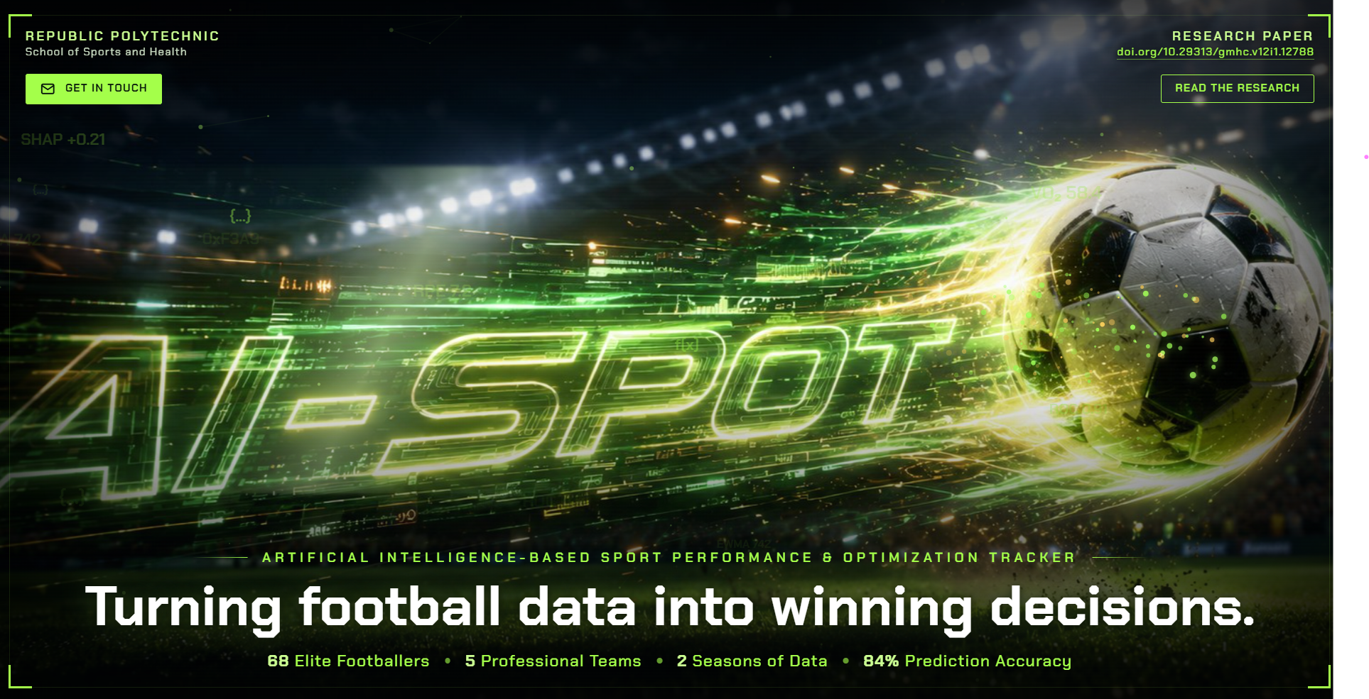 Artificial Intelligence-based Sport Performance & Optimisation Tracker (AI-SPOT)